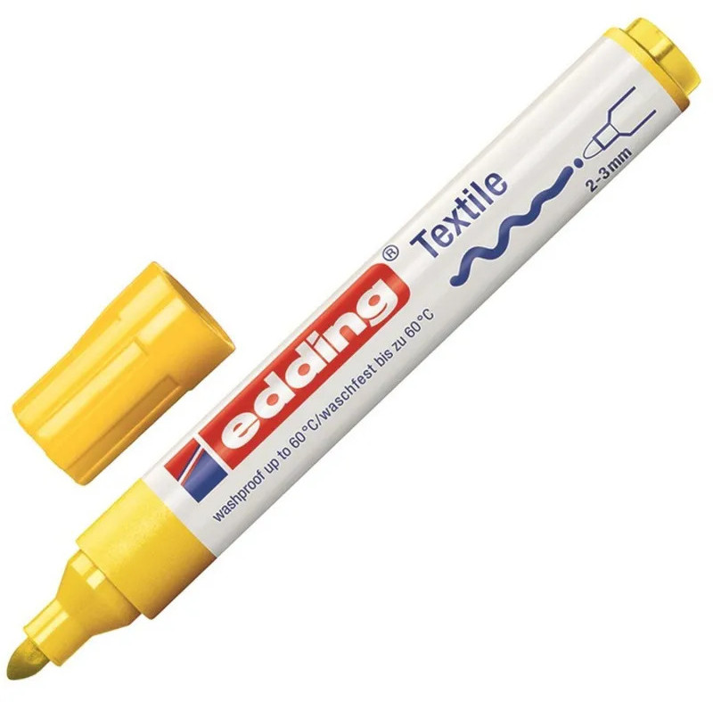 Маркер для текстиля, цвет желтый | Edding