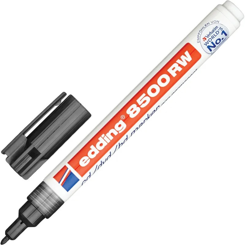 Маркер для CD стираемый, цвет черный | Edding