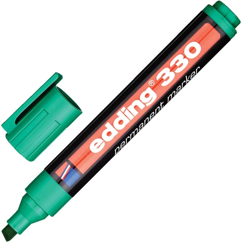 Маркер перманентный, цвет зеленый | Edding