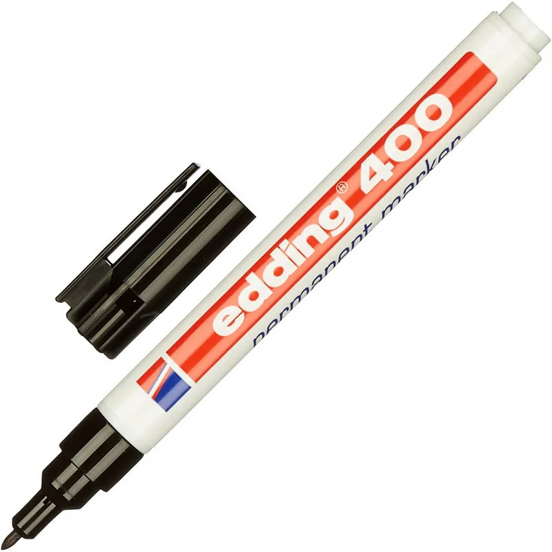 Маркер перманентный, цвет черный | Edding