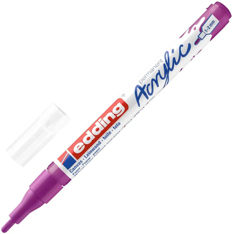 Маркер акриловый, цвет фиолетовый | Edding