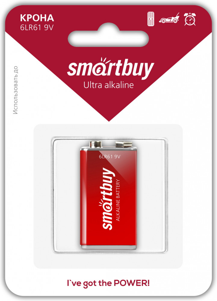 Батарейка алкалиновая SBBA-9V01B | Smartbuy