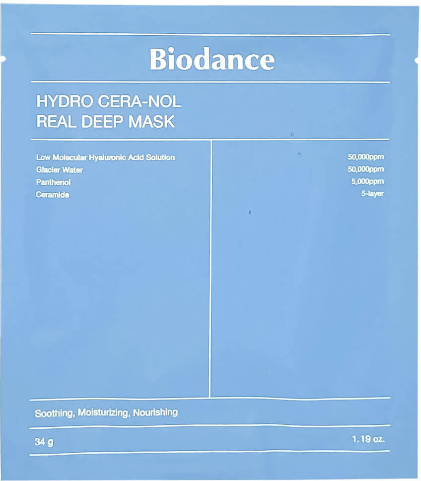 Ночная гидрогелевая маска с церамидами против сухости кожи «Hydro Cera-Nol Real Deep Mask» | Biodance