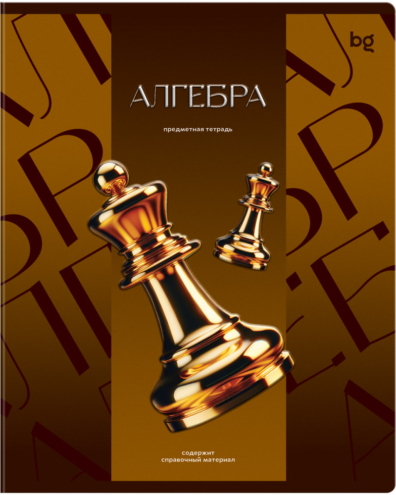 Тетрадь предметная «Алгебра» | Темное стекло | BG