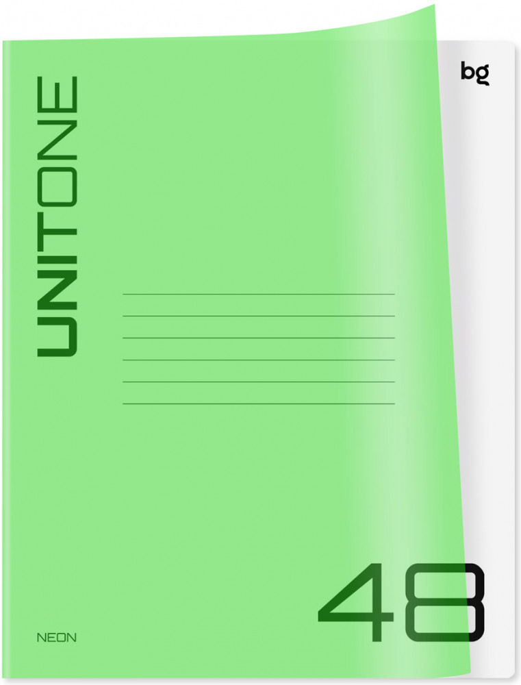 Тетрадь с пластиковой обложкой «Neon» | UniTone | BG