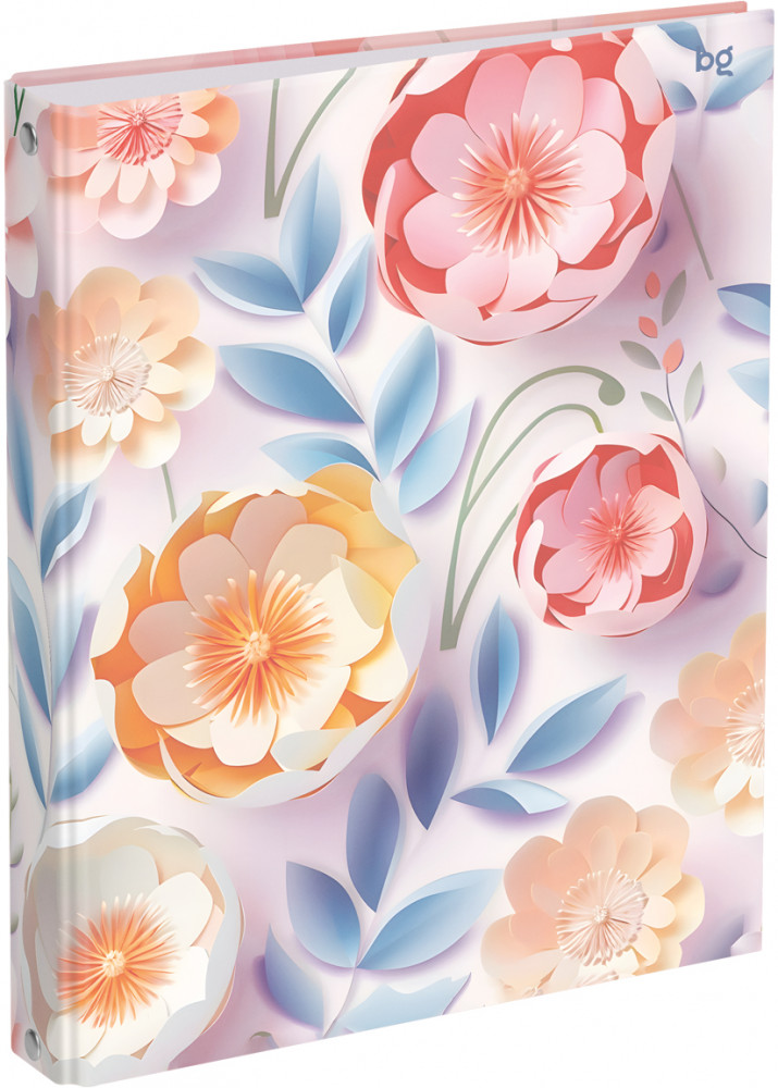 Тетрадь на кольцах | Бумажные цветы | BG