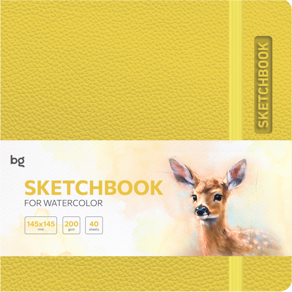 Скетчбук для акварели «Yellow» | Bright | BG