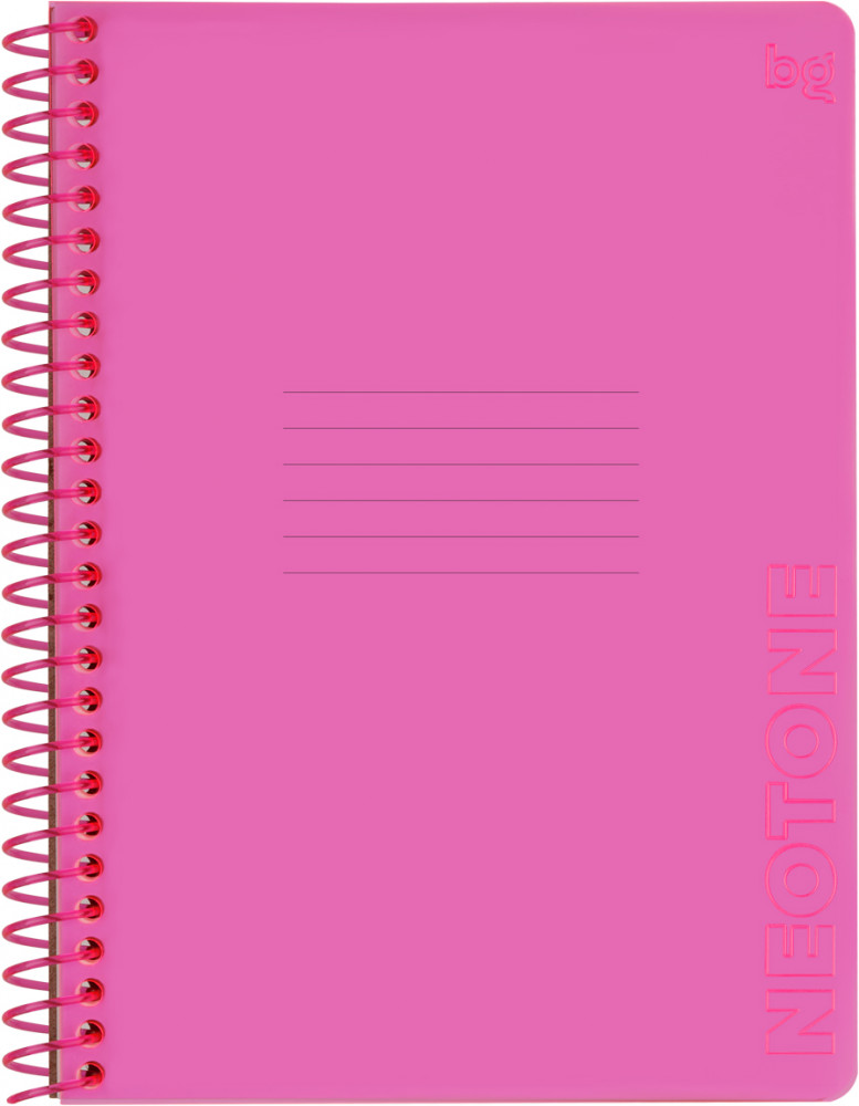 Тетрадь с пластиковой обложкой «Pink» | Neon | BG