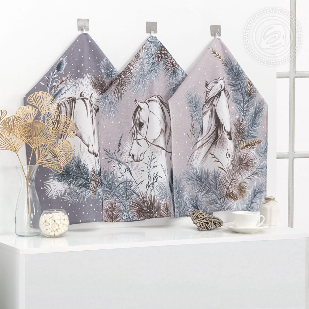 Набор полотенец «Поэма» | Полотенца из рогожки | АртДизайн