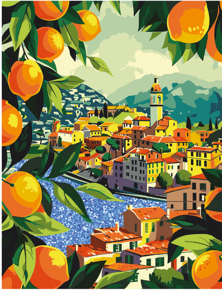 Картина по номерам «Средиземноморское побережье» | Три совы