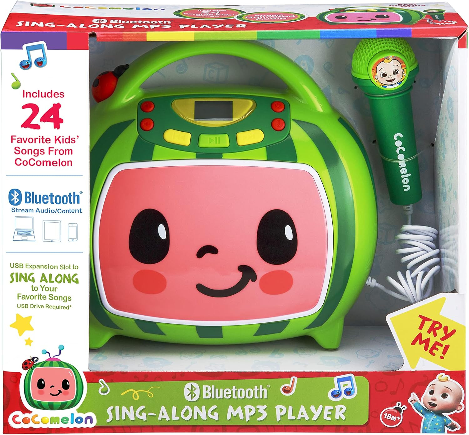 Караоке-система с микрофоном и Bluetooth-колонкой eKids «CoComelon»