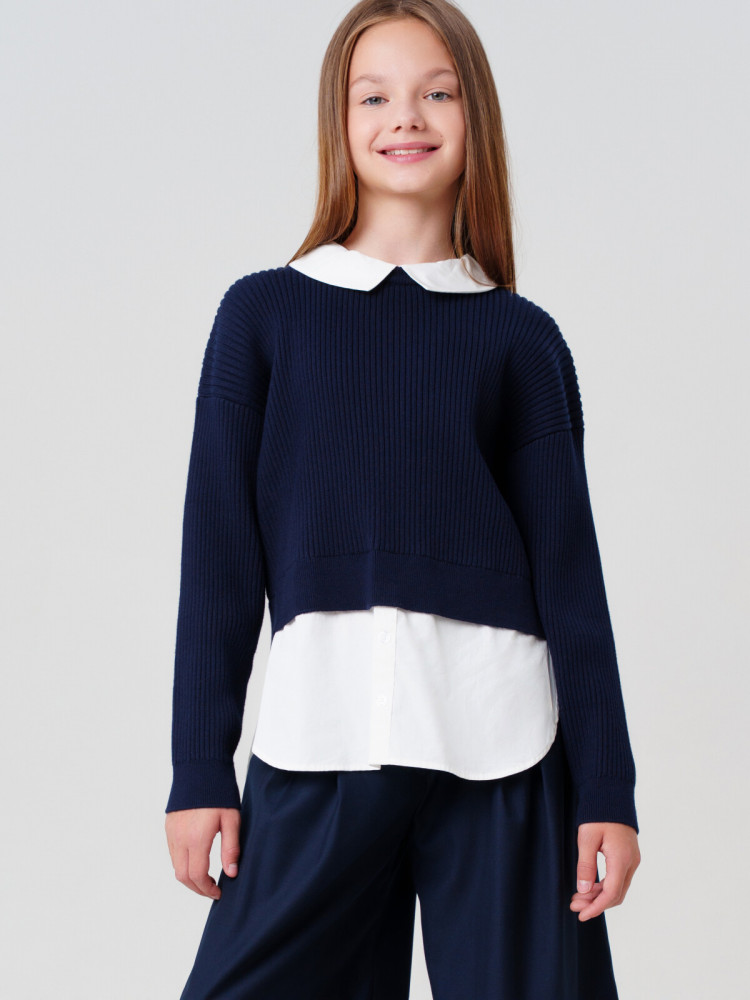 Джемпер трикотажный для девочек | PlayToday