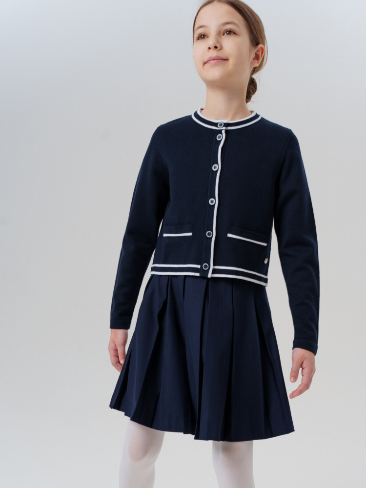 Кардиган трикотажный для девочек | PlayToday