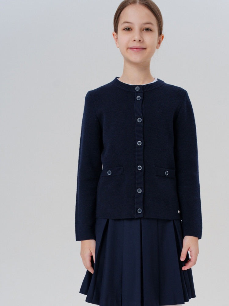 Кардиган трикотажный для девочек | PlayToday