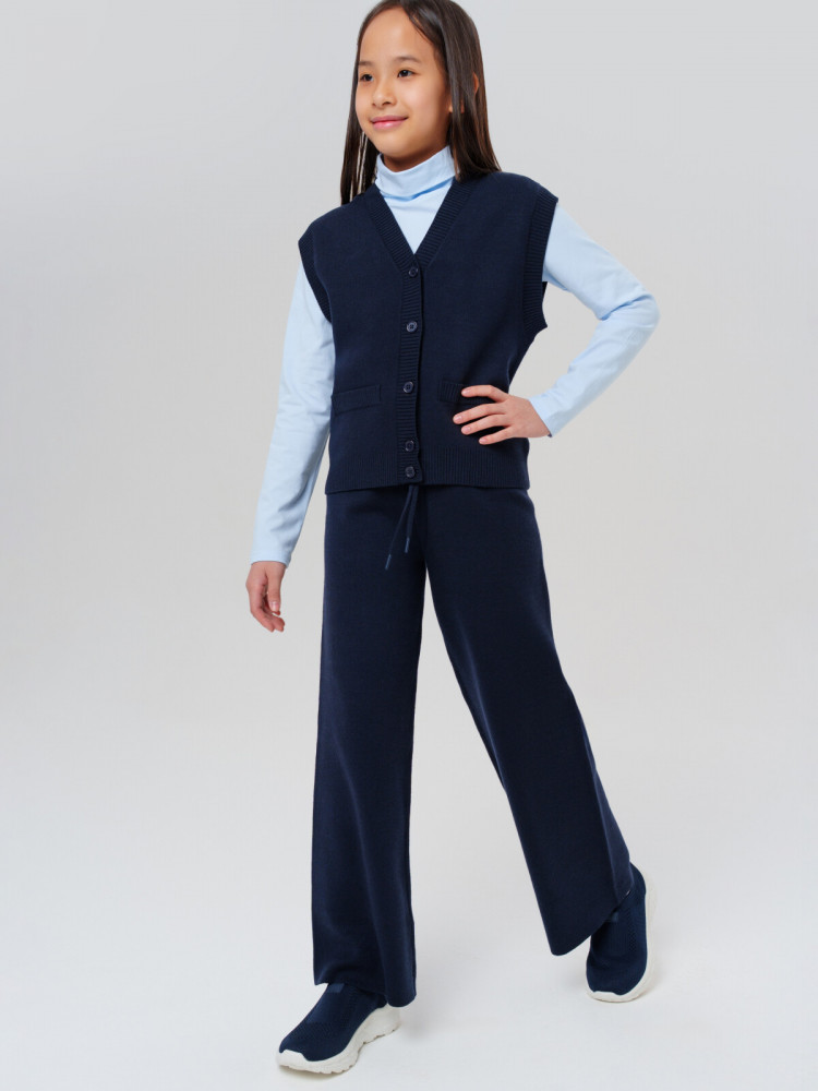 Комплект трикотажный для девочек: жилет, брюки | PlayToday