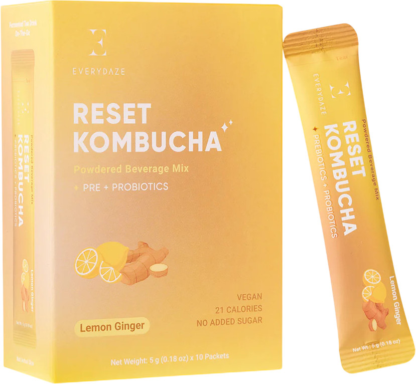 Смесь порошковая для напитков со вкусом лимонного имбиря «Reset Kombucha» | Everydaze