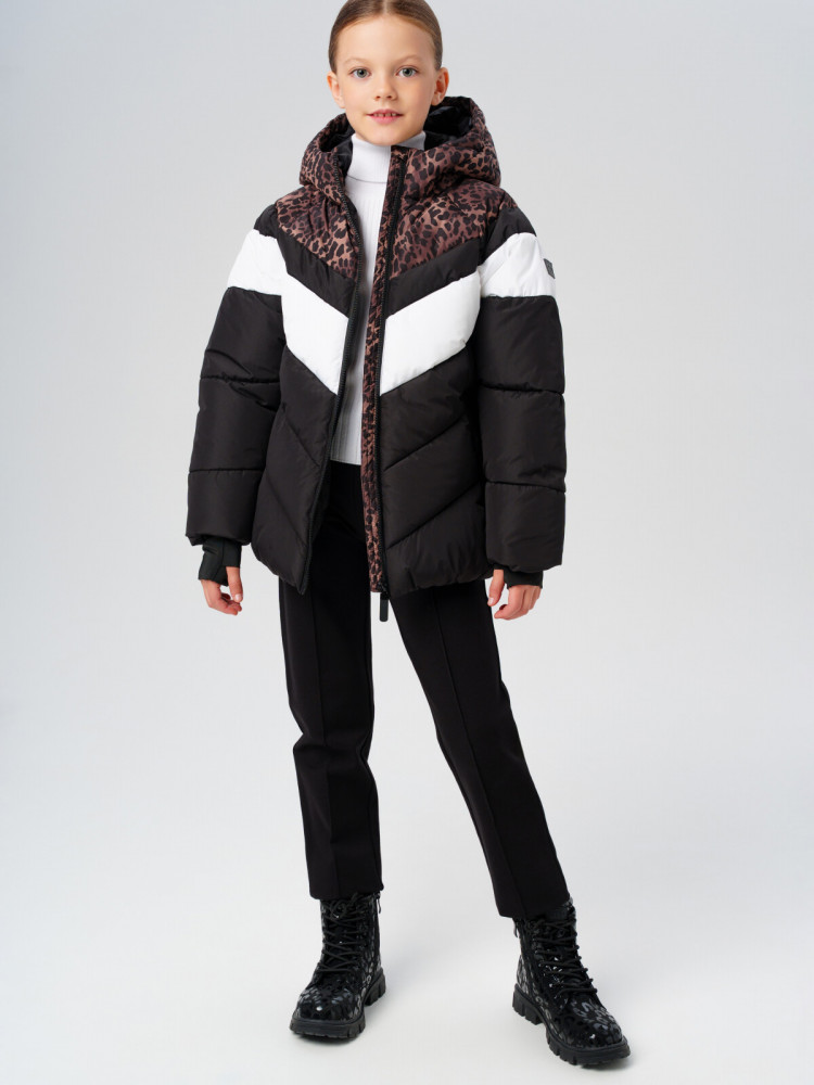 Куртка текстильная с полиуретановым покрытием для девочек | PlayToday