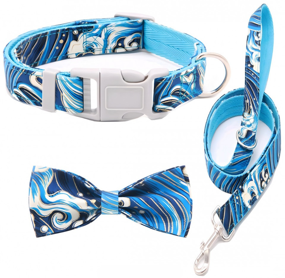 Ошейник с бантиком и поводок