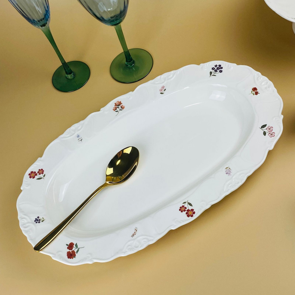 Блюдо овальное «Крокус» | Крокус | Lenardi