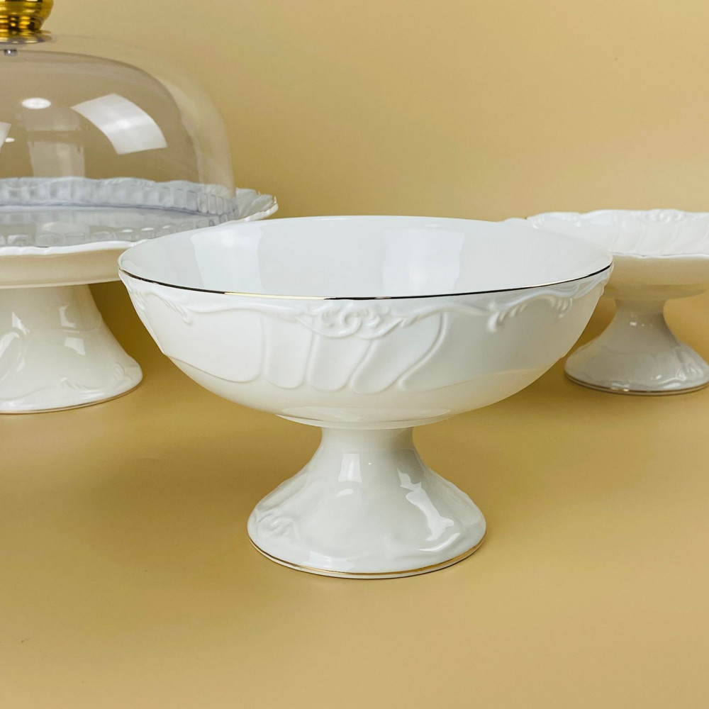 Фруктовница на ножке «Крокус золото» | Крокус золото | Lenardi