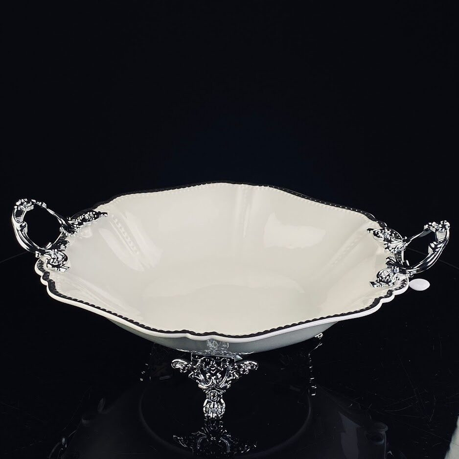 Блюдо глубокое на ножках с ручками «Atlantis» | Atlantis | Lenardi