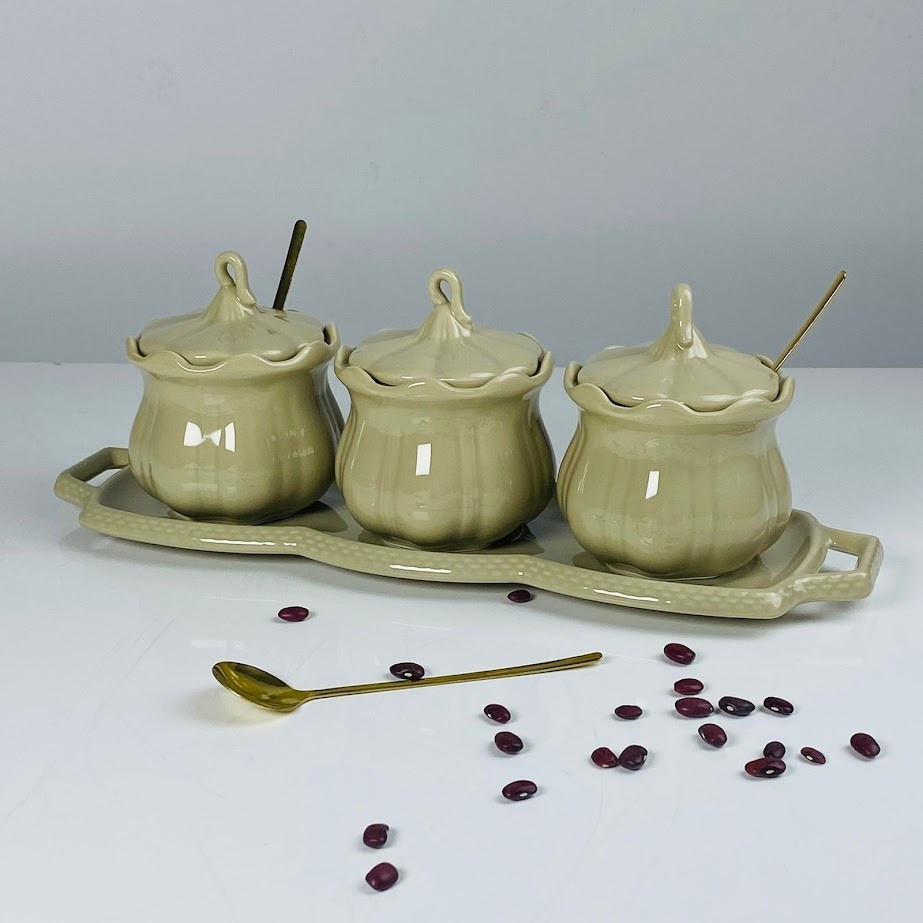 Набор банок с ложками на подставке | Lenardi