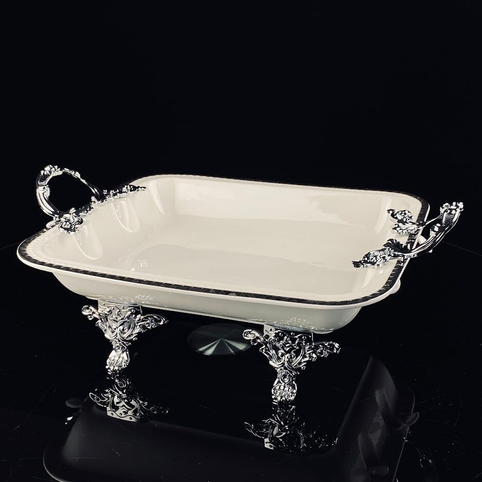 Блюдо глубокое на ножках с ручками «Atlantis» | Atlantis | Lenardi