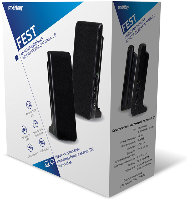 Акустическая система 2.0 Fest SBA-2500 | Smartbuy