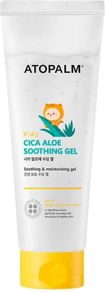 Успокаивающий гель с алоэ и центеллой для лица, области вокруг глаз и зоны декольте «Kids Cica Aloe Soothing Gel» | ATOPALM