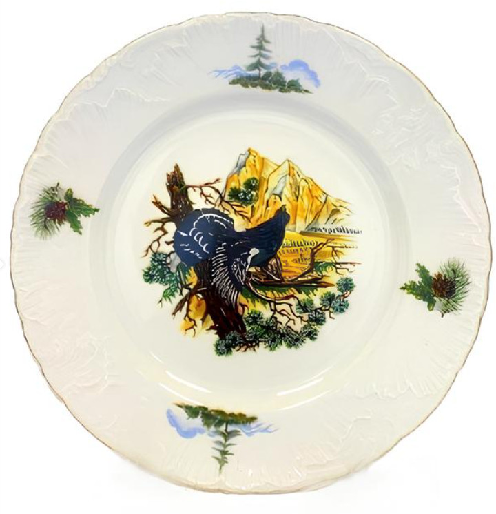 Блюдо «Охота. Глухарь» | Rococo. Охота | Cmielow