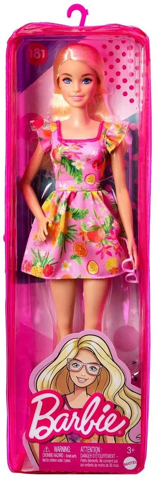 Кукла «Барби в платье с фруктовым принтом» | Fashionistas | Barbie