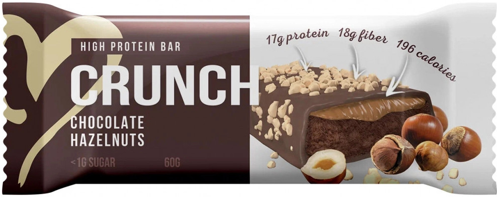 Батончик протеиновый со вкусом фундука в шоколаде | Crunch | BootyBar