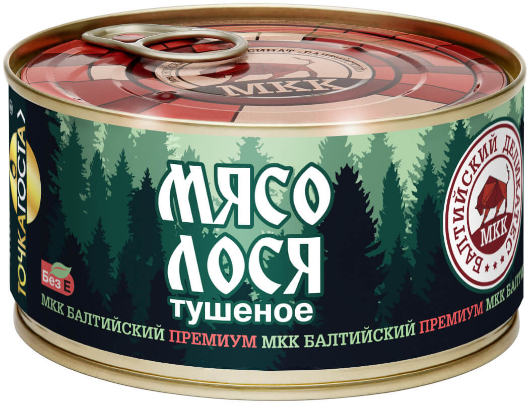 Мясо лося тушеное | Балтийский деликатес | МКК «Балтийский»