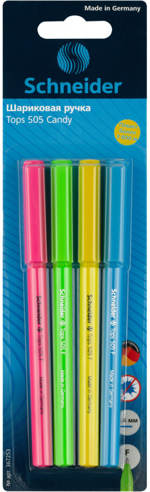 Набор ручек шариковых «Tops 505 F Candy» | Tops 505 F | Schneider