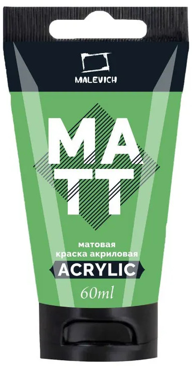 Краска акриловая матовая, зелёная мята | МалевичЪ