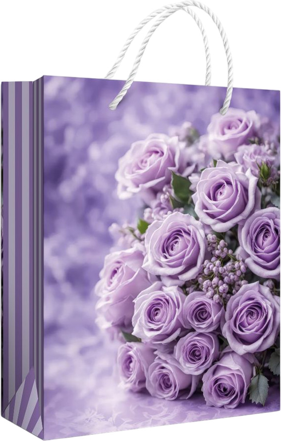 Пакет подарочный «Фиолетовые розы» | Горчаков