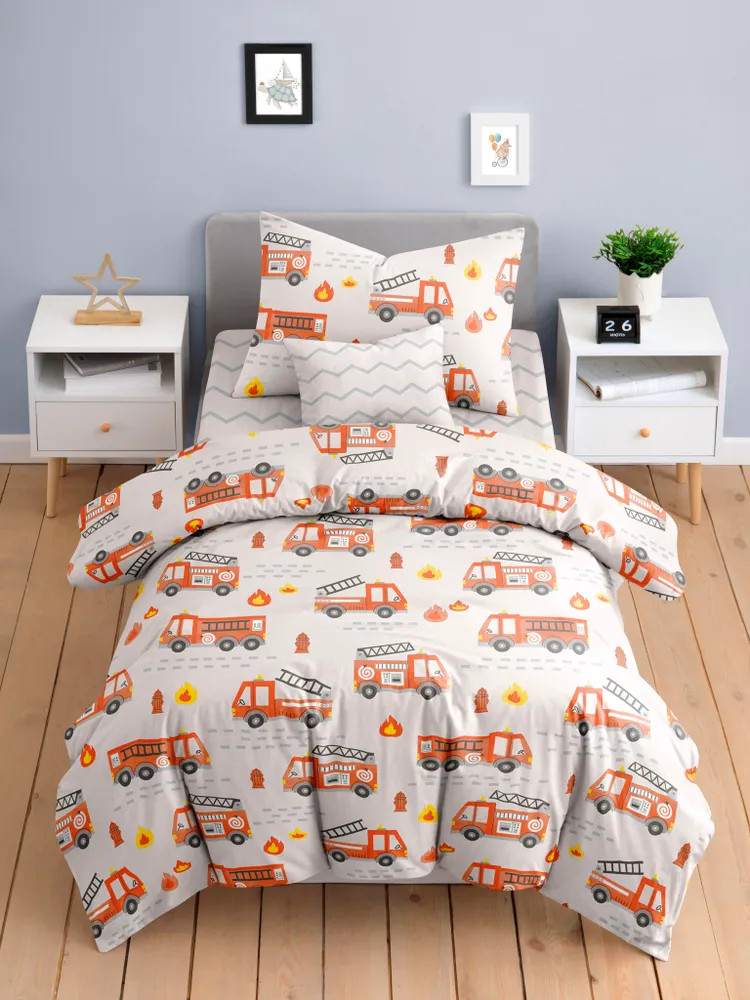 Комплект постельного белья «Пожарники» | Пожарники | Ночь нежна