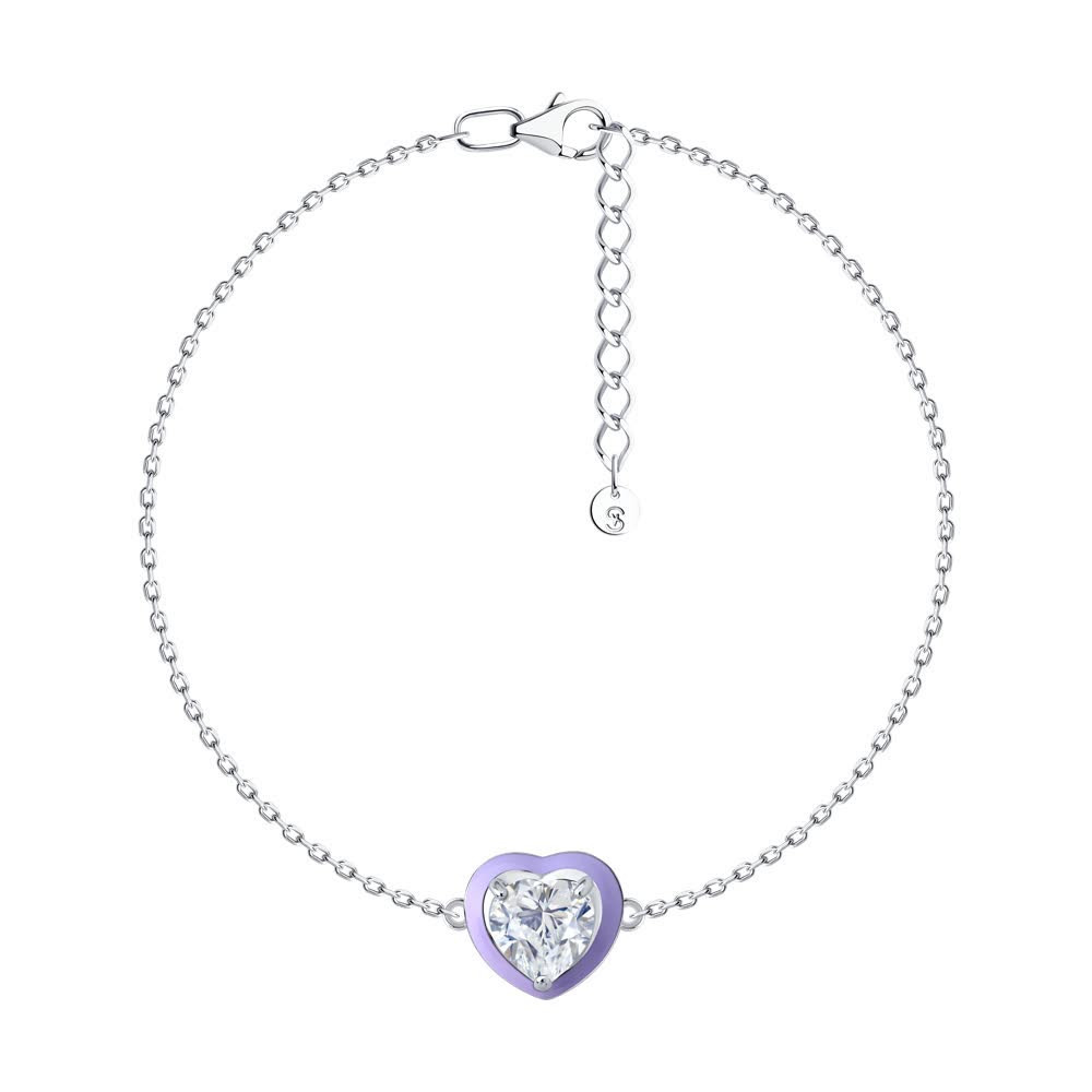 Браслет из серебра с фианитом и эмалью | Cruise 2025 | SOKOLOV