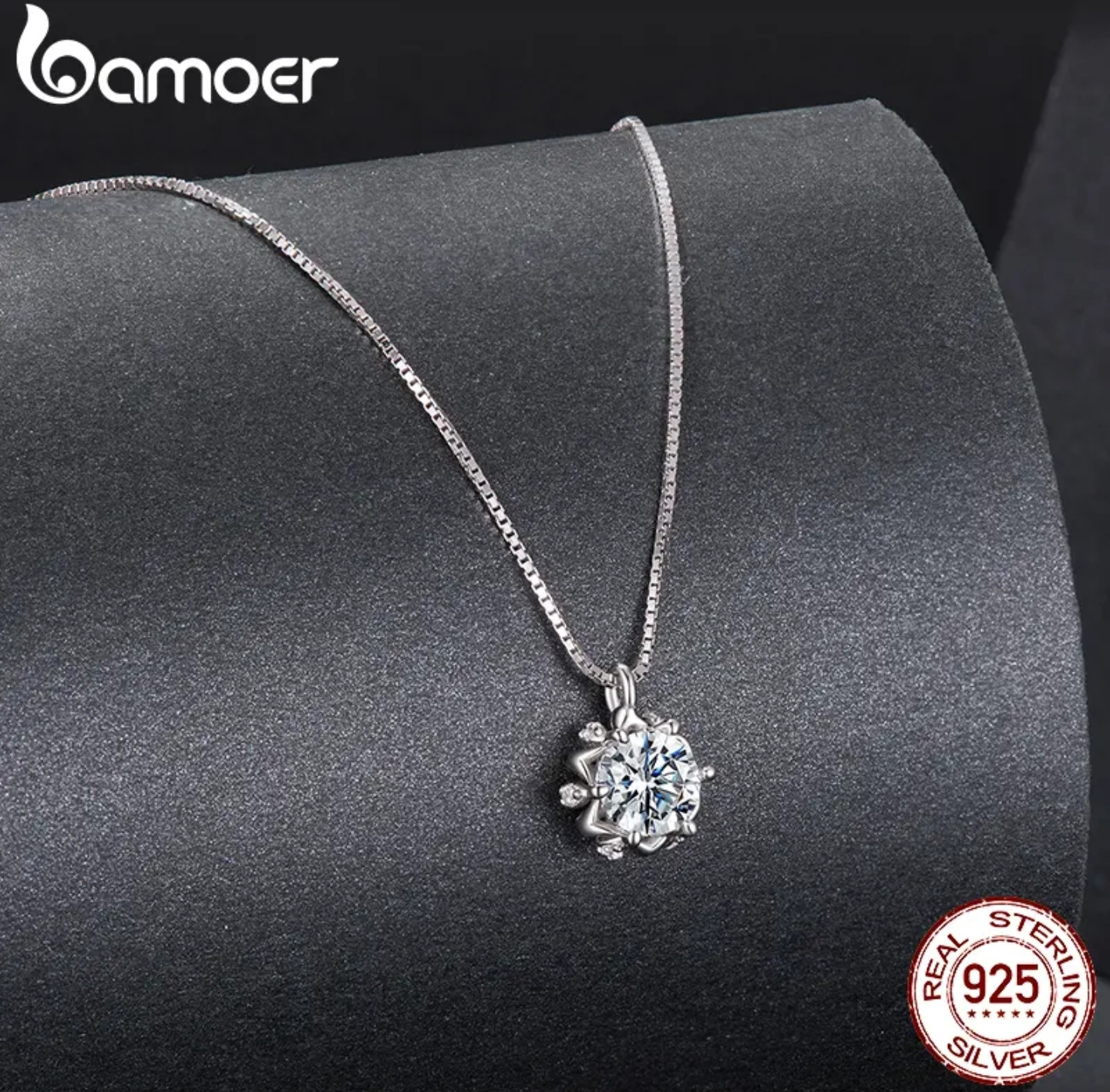 Колье с муассанитом «Oreon» | Bamoer