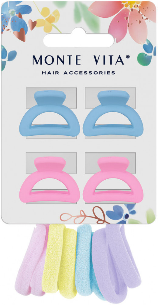 Набор крабов и резинок для волос | Monte Vita