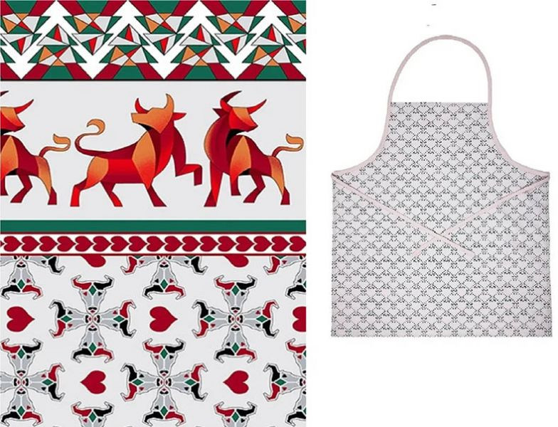 Комплект кухонный «Быки» | Мари Санна