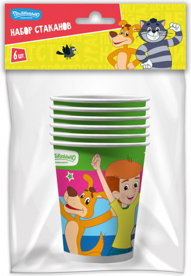 Набор стаканов бумажных «Простоквашино»