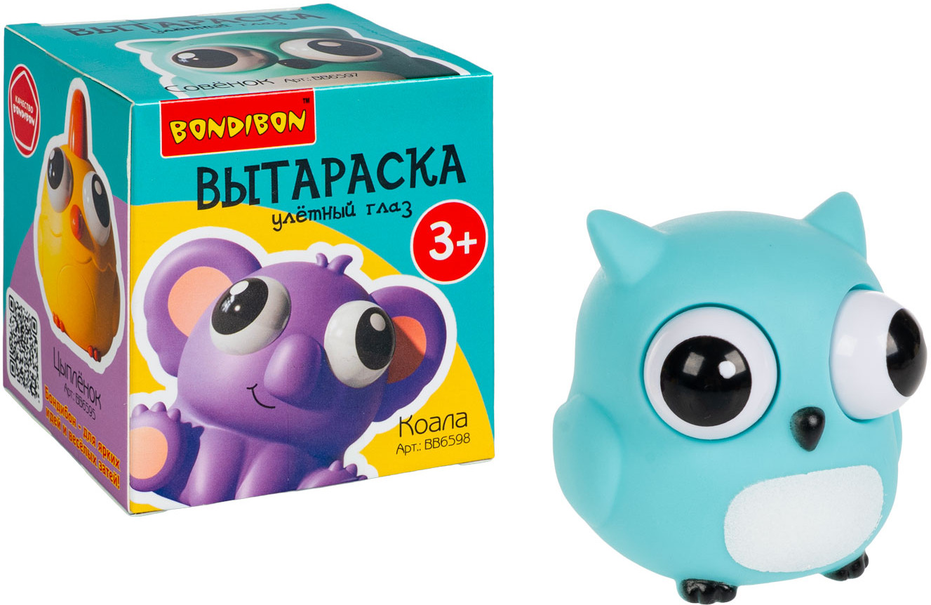 Игрушка-антистресс «Вытараска. Совёнок» | Улётный глаз | Bondibon