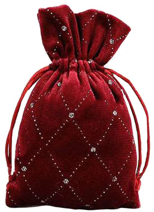 Мешочек для подарков с затяжным шнурком | Мешочки из бархата | Magic Pack