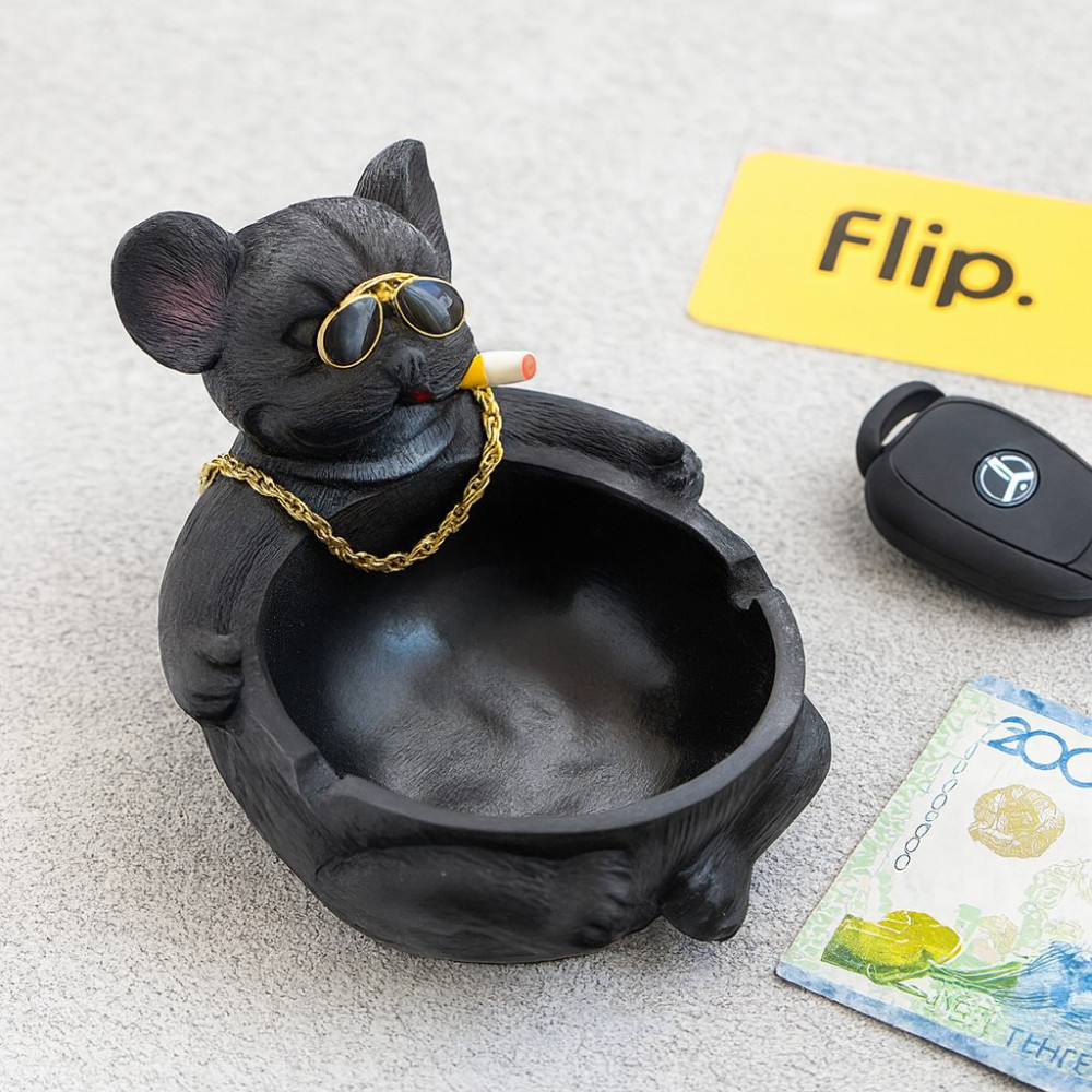 Пепельница декоративная «Черная керамика»