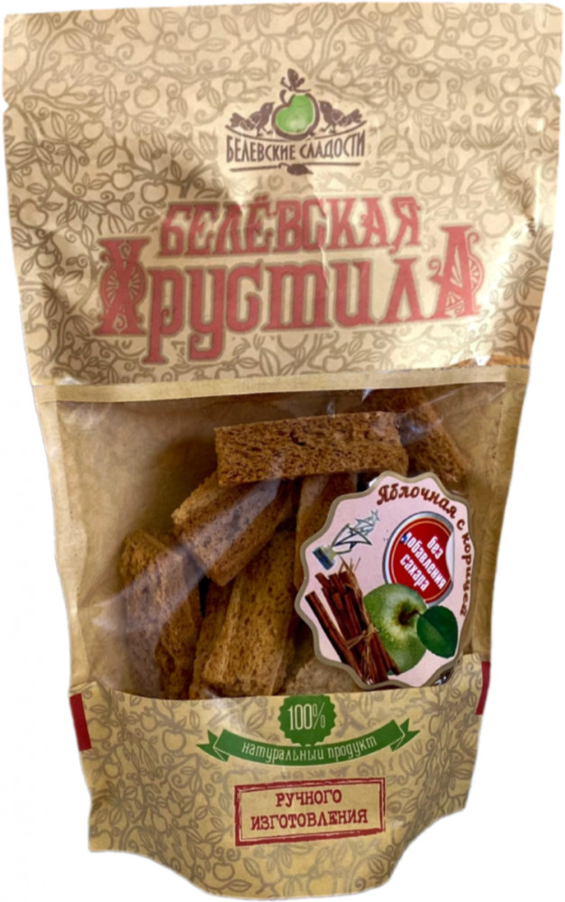 Белевская хрустила яблочная с корицей без сахара | Белевские сладости