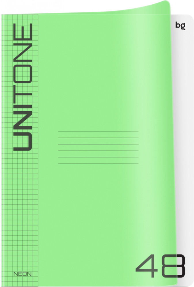 Тетрадь с пластиковой обложкой «Neon» | UniTone | BG