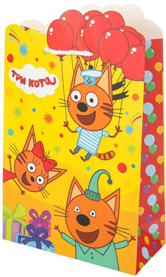 Пакет подарочный «Три кота» | Чудо праздник