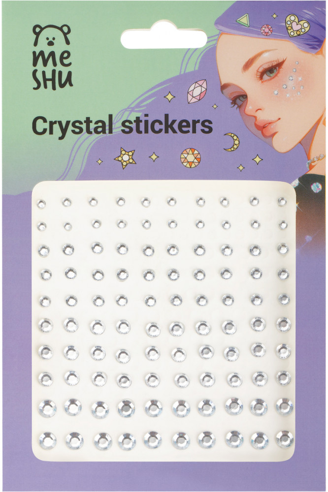 Наклейки акриловые многоразовые «Silver rain» | Meshu