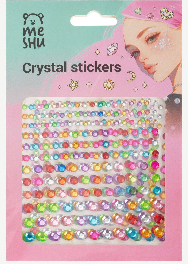Наклейки-стразы для творчества, макияжа и волос «A large set» | Meshu